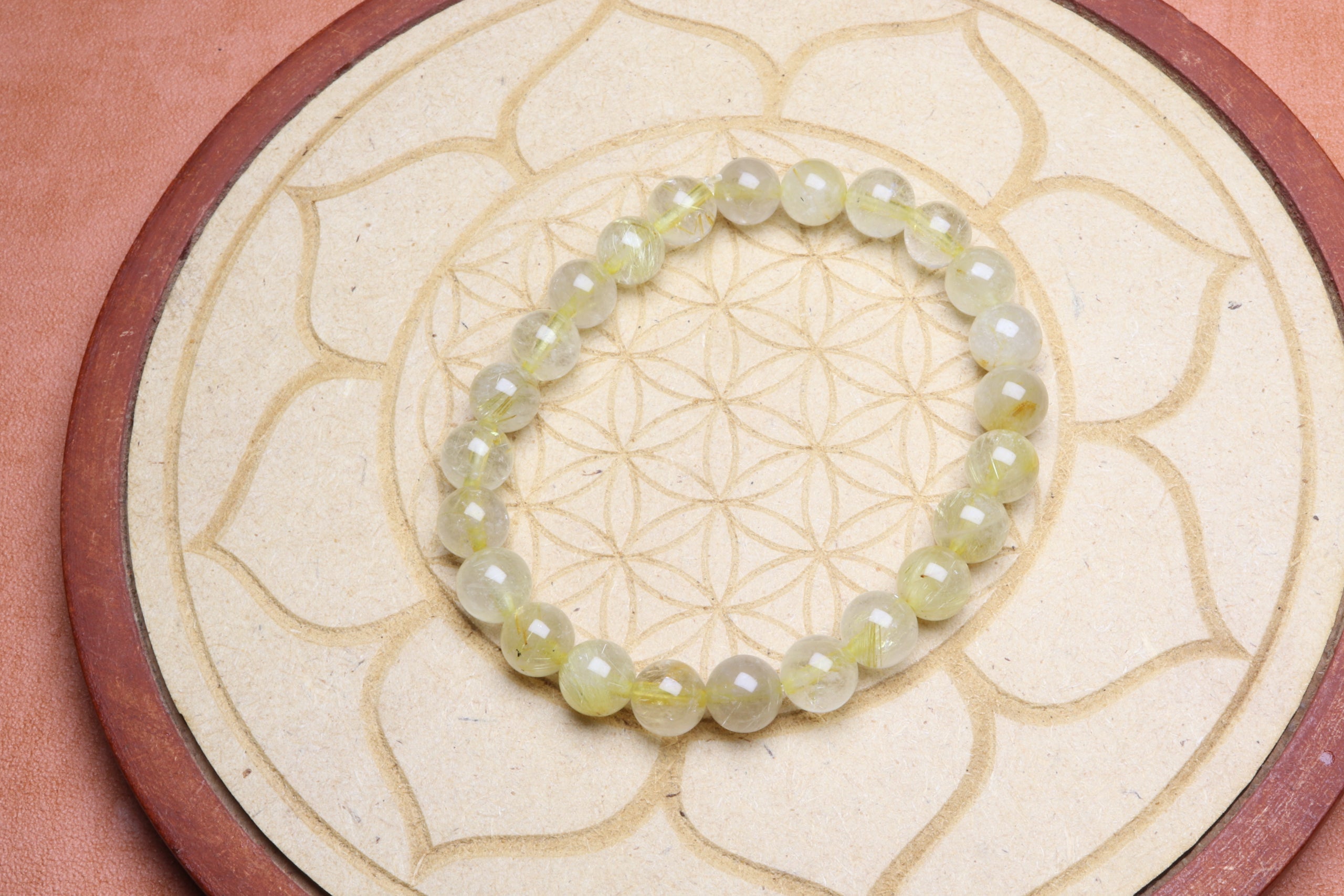 Bracelet en Quartz Rutile - Amplification et Lumière 8mm