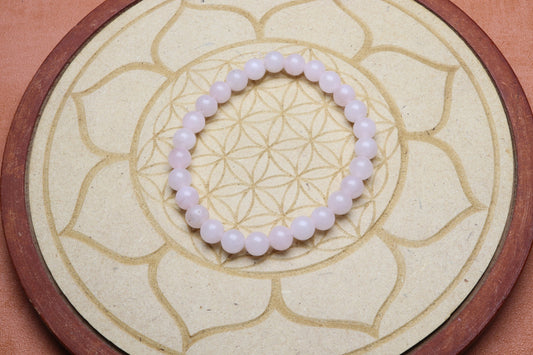 Bracelet Quartz Rose naturelle l Perles de 6 mm – photo 2