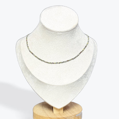 Collier Jaspe Sang de Dragon Facetté - 9