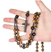 Chapelet Œil de Tigre Croix Hématite