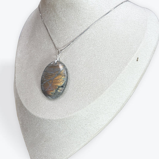 Pendentif Labradorite Orange