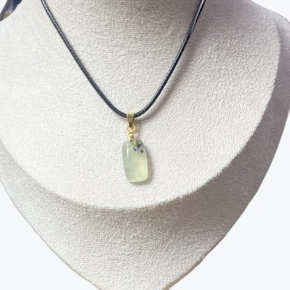 Pendentif Prehnite Rectangle 1,6x1cm