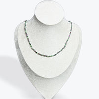Collier Rubis sur Zoïsite Facetté