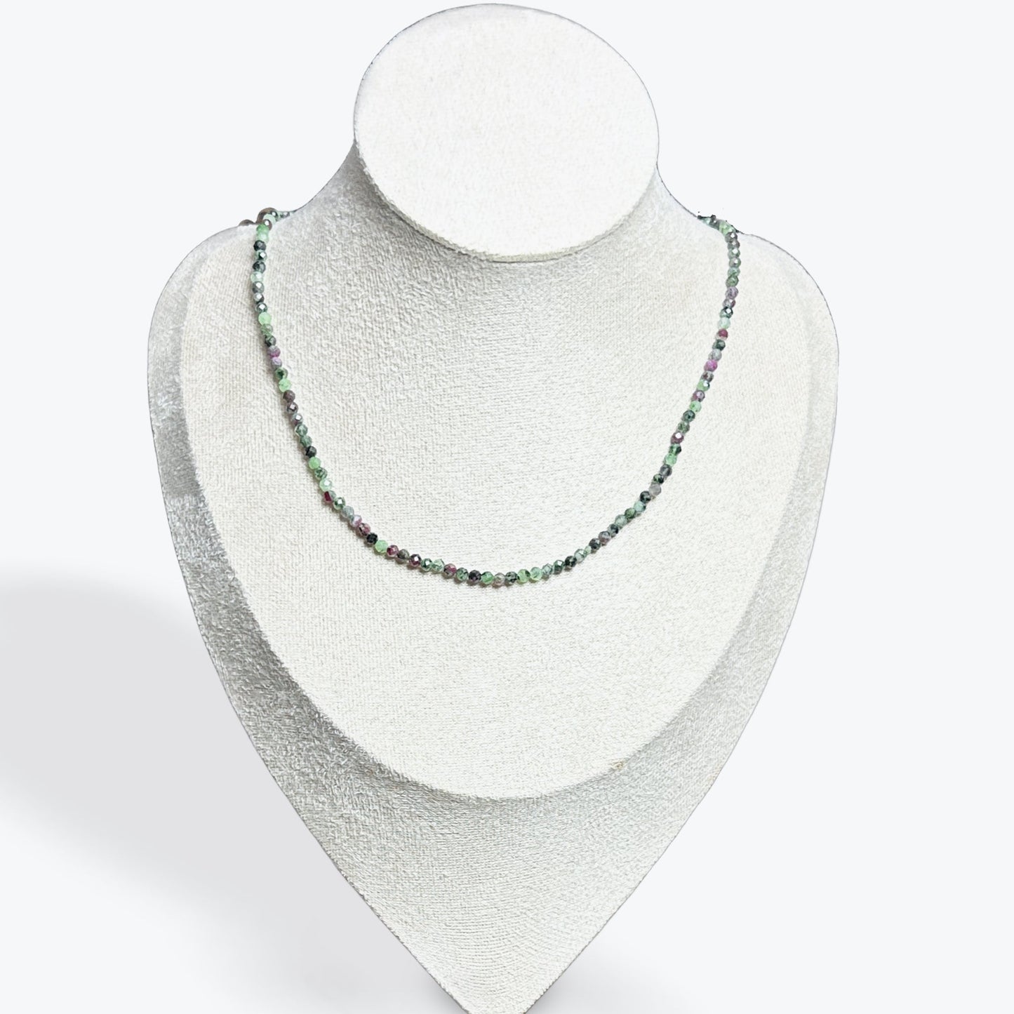 Collier Rubis sur Zoïsite Facetté - 2