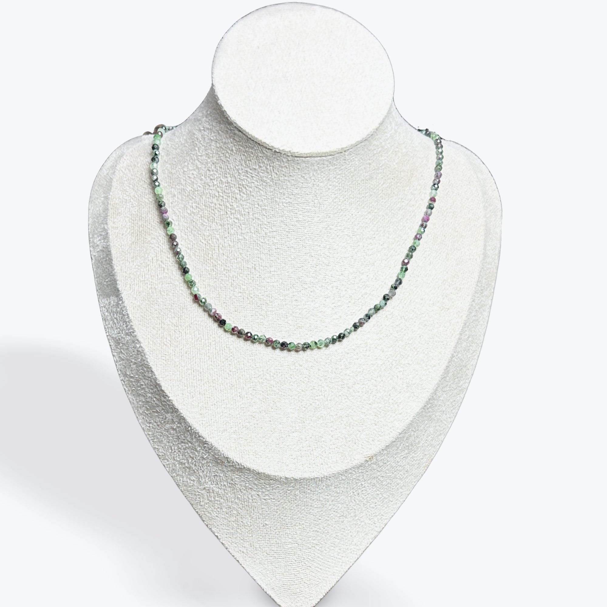 Collier Rubis sur Zoïsite Facetté - 2