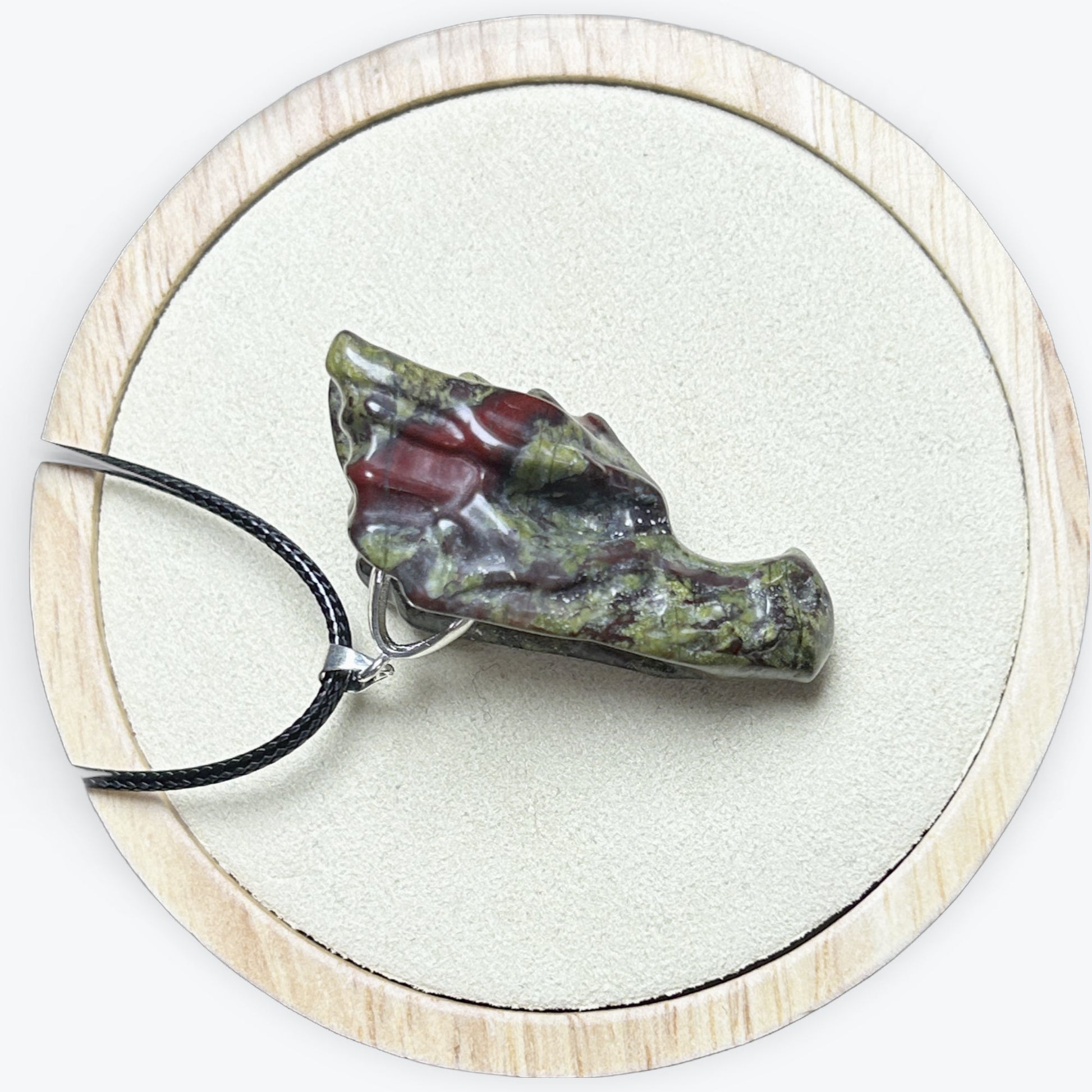 Pendentif Jaspe Sang de Dragon - Dragon