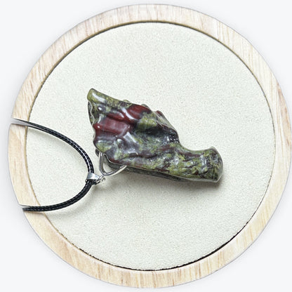 Pendentif Jaspe Sang de Dragon - Dragon