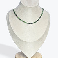 Collier Rubis sur Zoïsite Facetté - 3