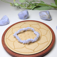 Bracelet Baroque Calcédoine bleu
