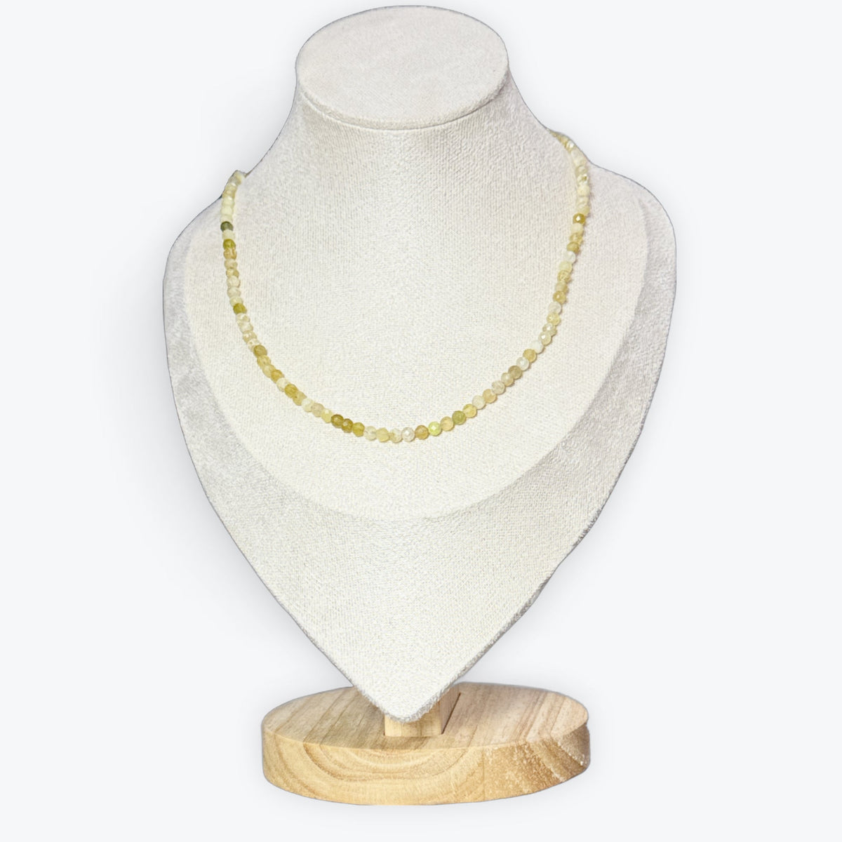 Collier Opale jaune facetté