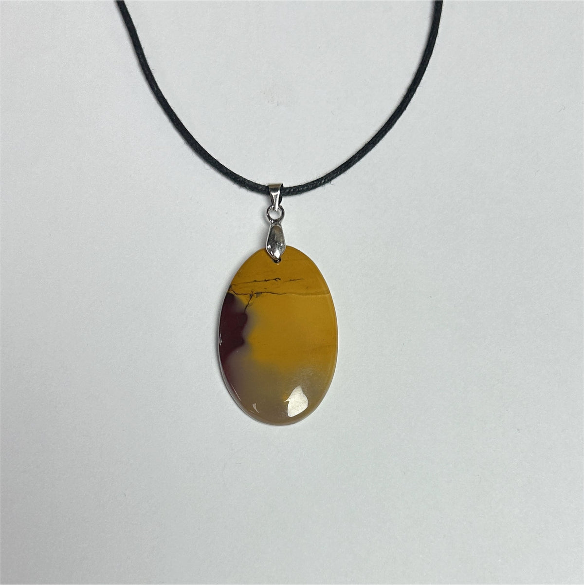 Pendentif Mokaite - Cabochon avec Bélière Inoxydable