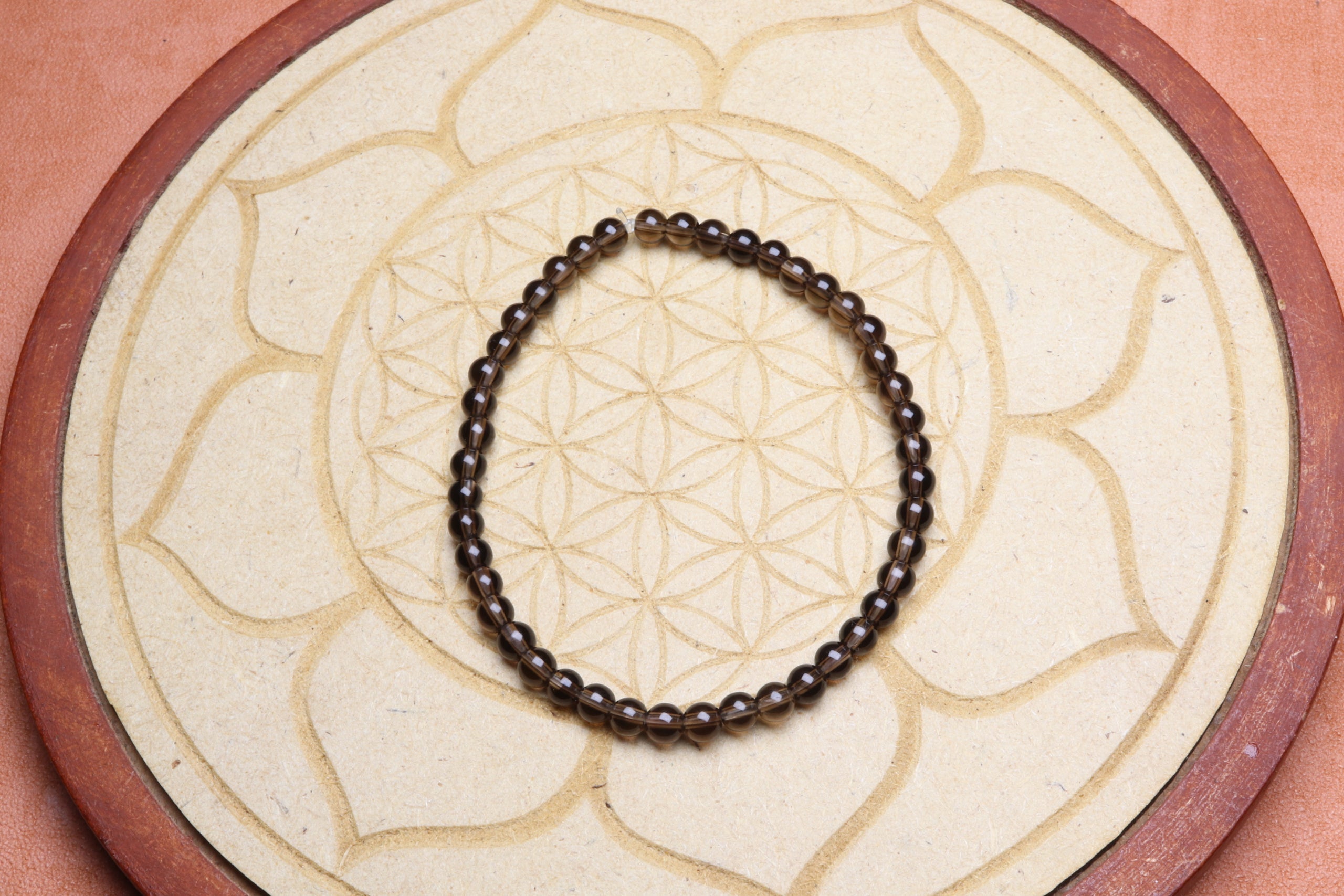 Bracelet en Quartz Fumé - Ancrage et Protection 4mm