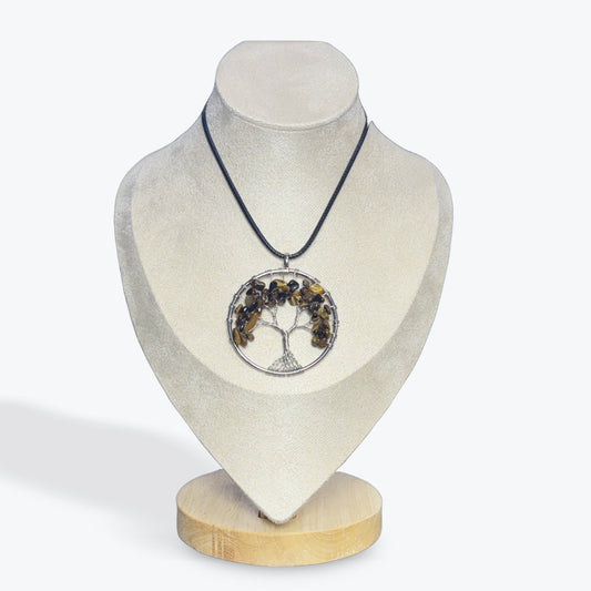 Pendentif Arbre de Vie Oeil de Tigre