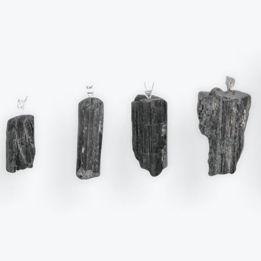 Pendentif Tourmaline noire brute