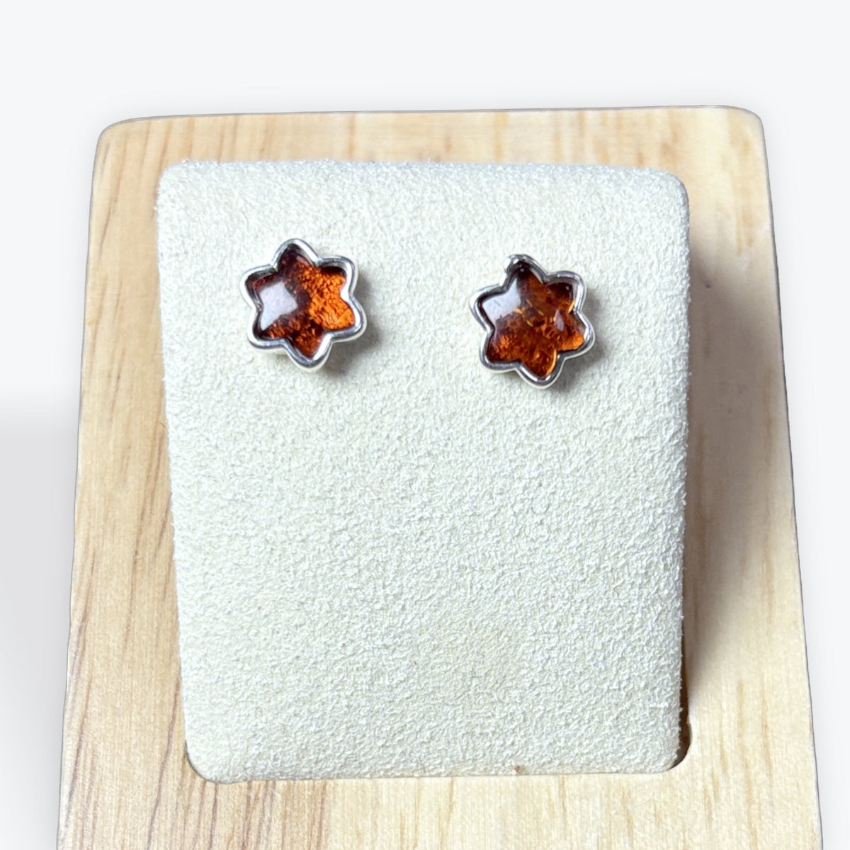 Boucle d'oreilles soleil puce étoile - Argent 925