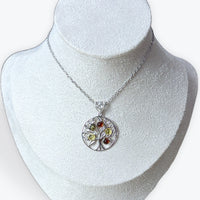 Pendentif Ambre Arbre de vie - Argent 925