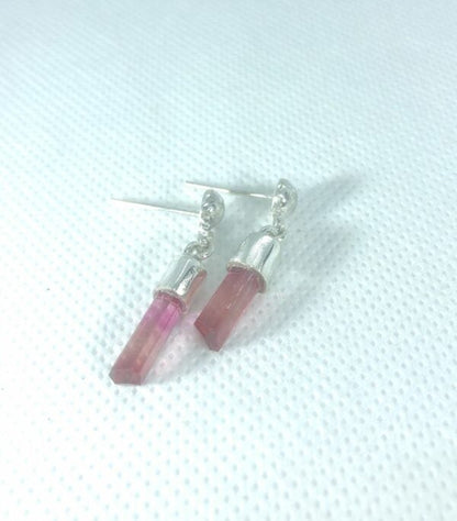 Boucles d'oreilles Tourmalines saumon - 5
