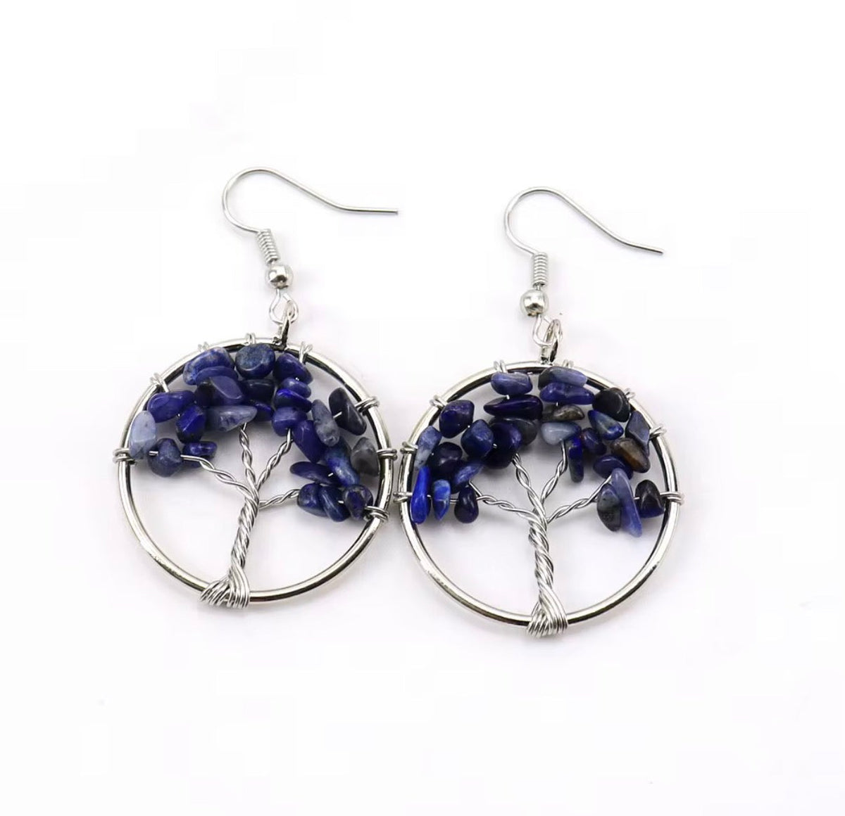 Boucles d’oreilles Arbre de Vie tressée 2x2cm