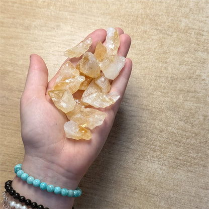 Belle Pierres Brutes Citrine Chauffé