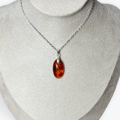 Pendentif Ambre Ovale