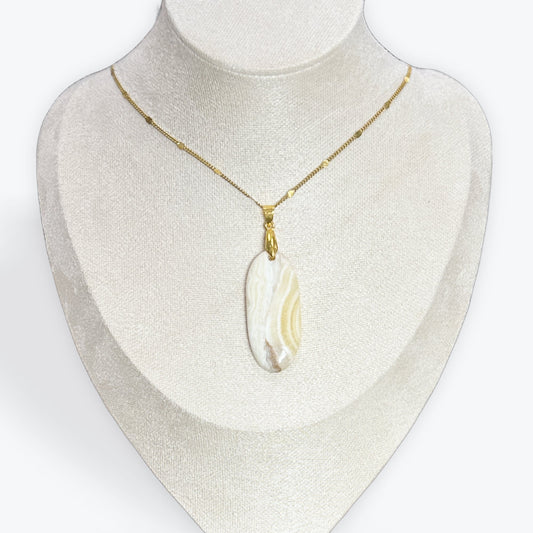 Pendentif Calcite jaune Cabochon