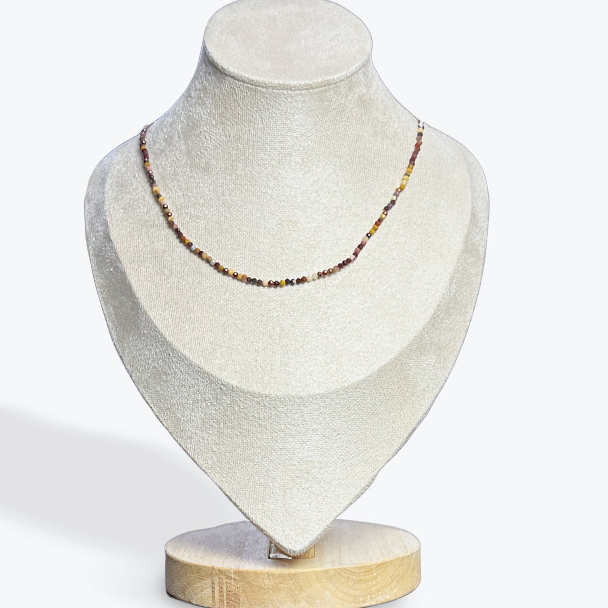 Collier Jaspe Mokaite facetté – photo 2