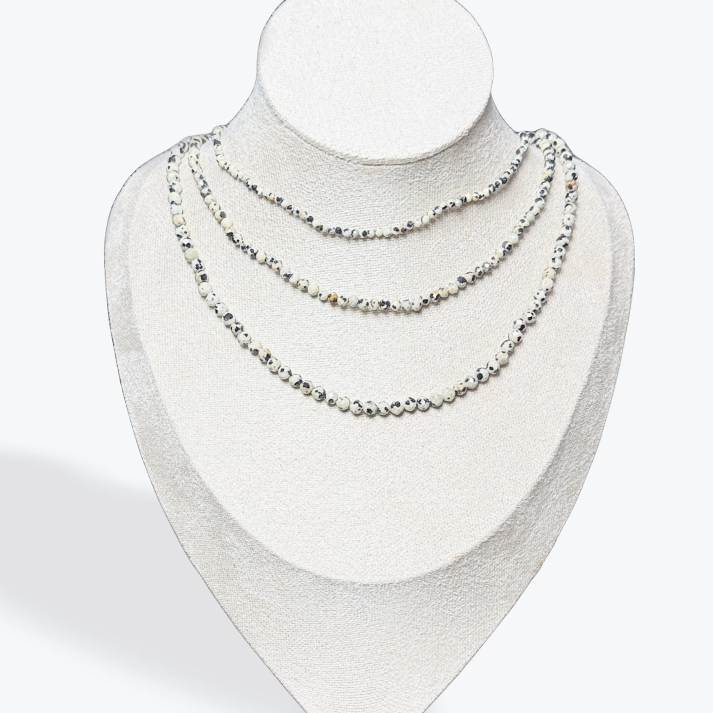 Collier Jaspe Dalmatien Facetté - 3