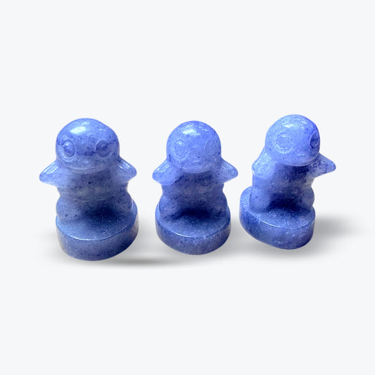 Figurine Carapuce (Squirtle) en Pierre Naturelle – Aventurine ou Rubis – environ 3,5x3 cm