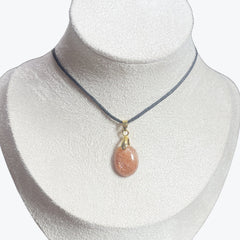 Pendentif Pierre de Lune Pêche — Bombé, Plat, Rond ou Goutte