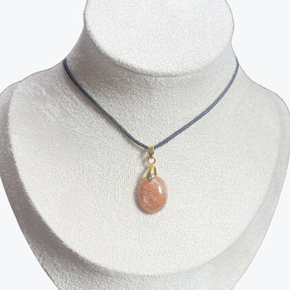 Pendentif Pierre de Lune Pêche — Bombé, Plat, Rond ou Goutte