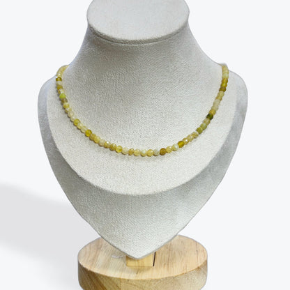 Collier Opale jaune facetté – photo 4