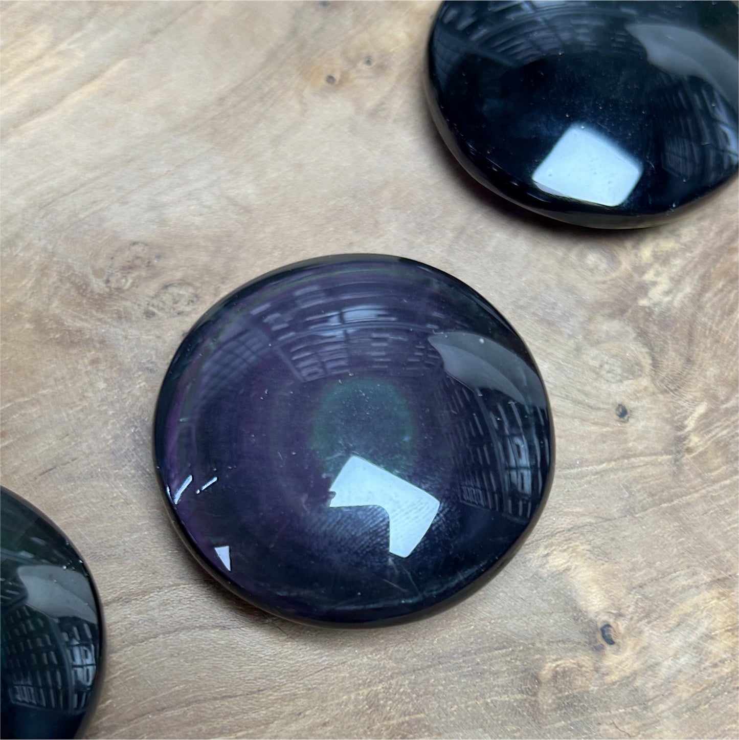 Galet rond | Obsidienne Oeil Celeste | 4cm - 30gr
