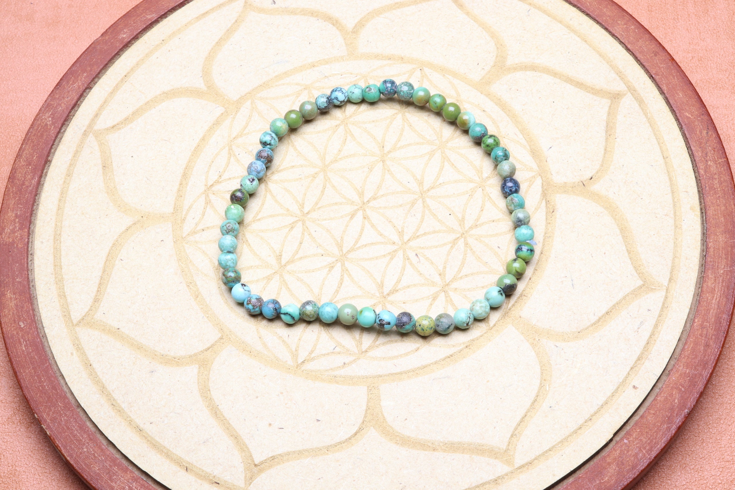 Bracelet Turquoise Naturelle Stabilisée 4mm
