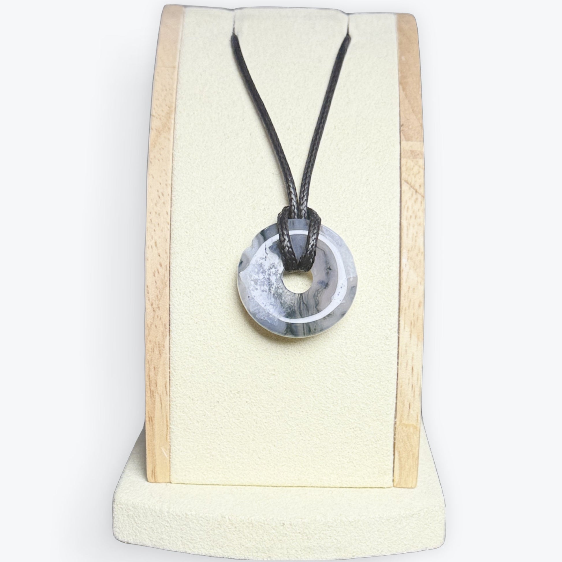 Pendentif donut Agate mousse