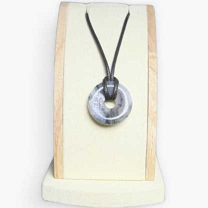 Pendentif donut Agate mousse