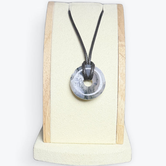 Pendentif donut Agate mousse