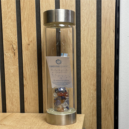 Bouteille à Souhaits avec Pierres Naturelles