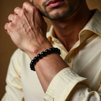 Bracelet Protection Homme en Tourmaline Noire - Tatum Cristal