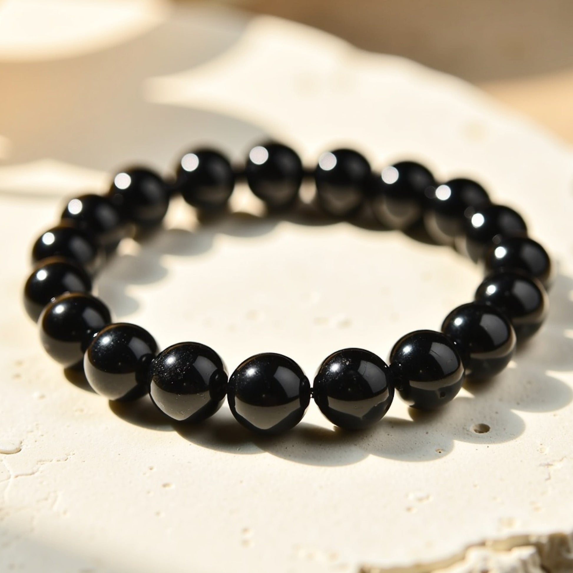 Bracelet Protection Homme en Tourmaline Noire - Tatum Cristal