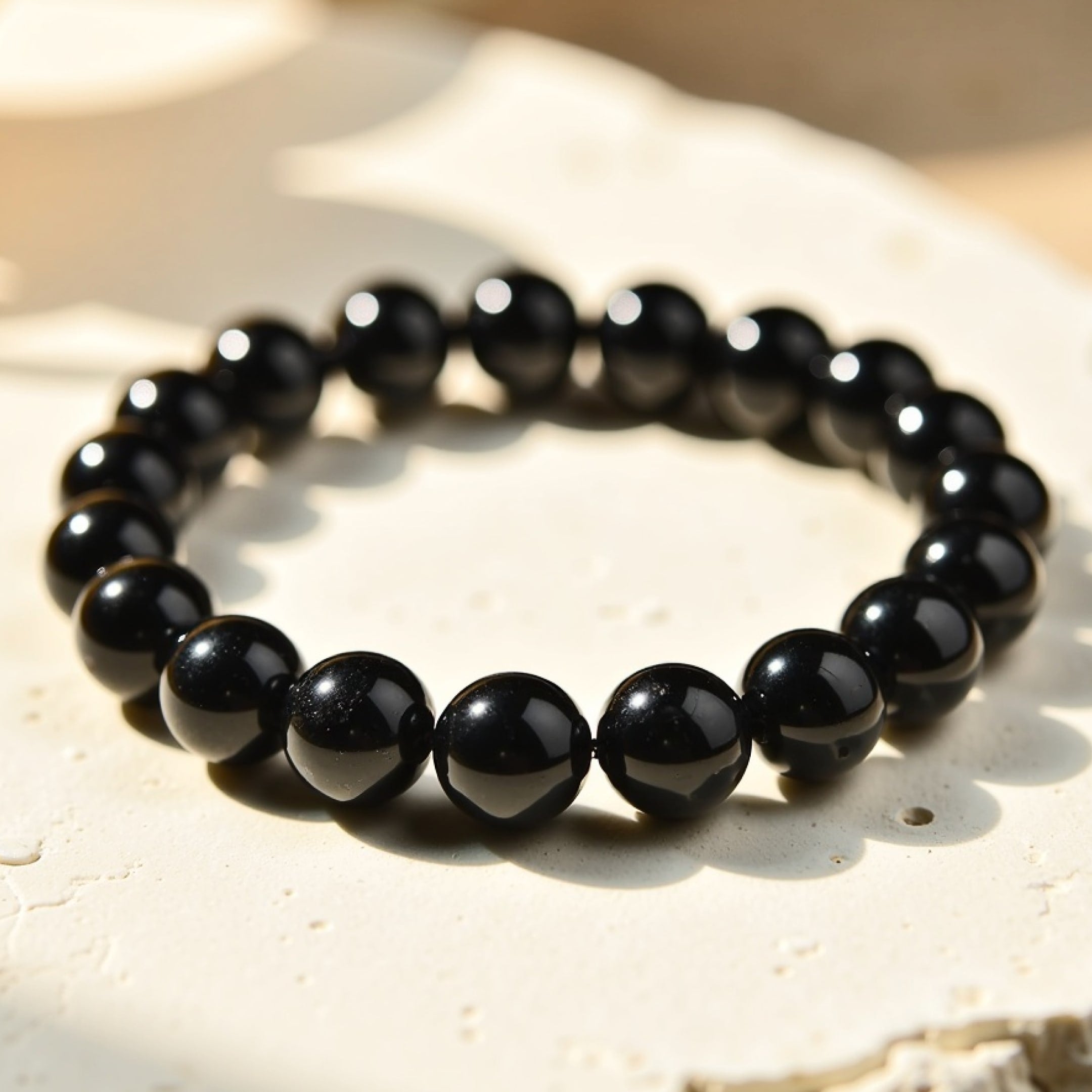 Bracelet Protection Homme en Tourmaline Noire - Tatum Cristal