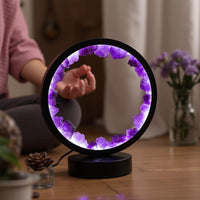 Lampe Cercle de Lumière en Améthyste - Tatum Cristal