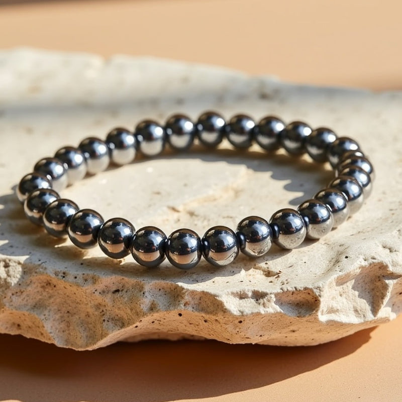 Bracelet Force Homme en Hématite - Tatum Cristal