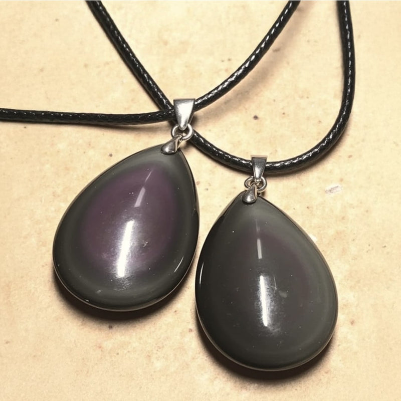 Collier Pendentif Protection en Obsidienne Oeil Céleste  — Protection et Clarté - Tatum Cristal