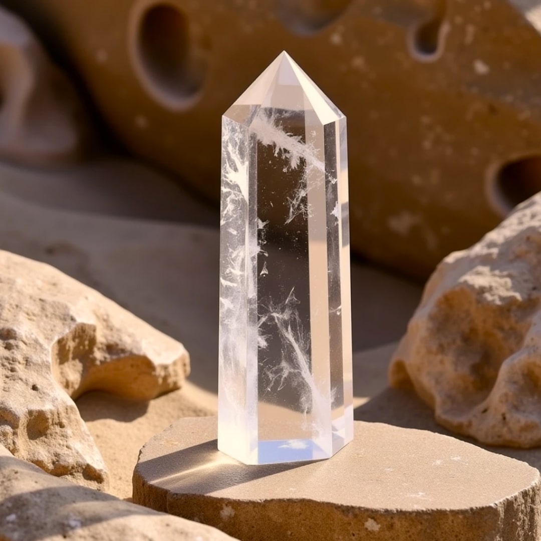 Pointe Purificatrice en Cristal de Roche — Purification et Amplification - Tatum Cristal