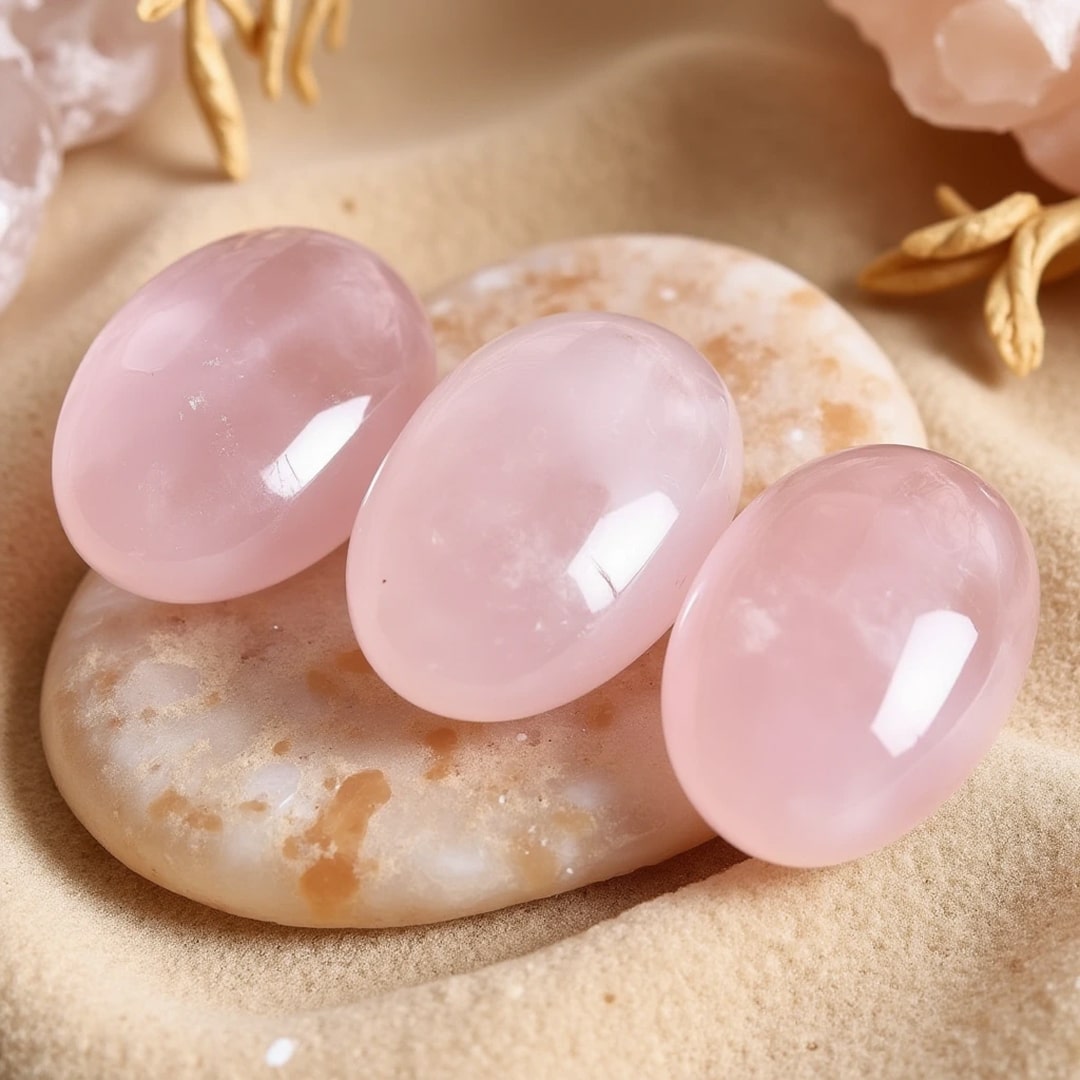 Galet en Quartz Rose  — Amour et Harmonie - Tatum Cristal