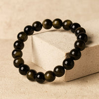 Bracelet "Bouclier de Lumière" en Obsidienne Dorée — Protection et Clarté - Tatum Cristal