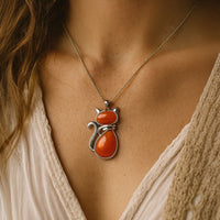 Collier Pendentif Chat en Pierre Naturelle - Tatum Cristal