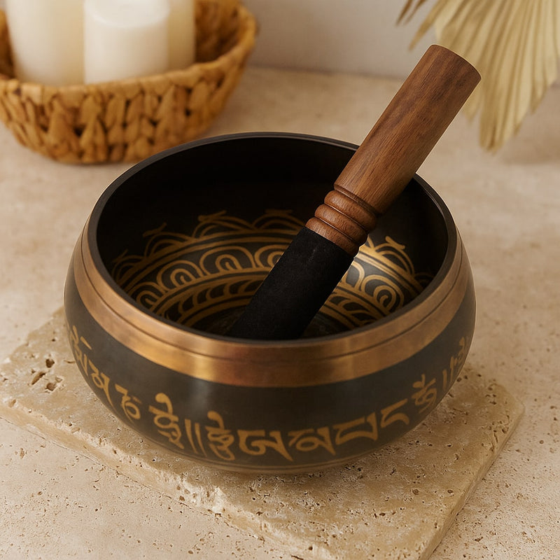 Bol Chantant du Népal Fait à la Main - Tatum Cristal