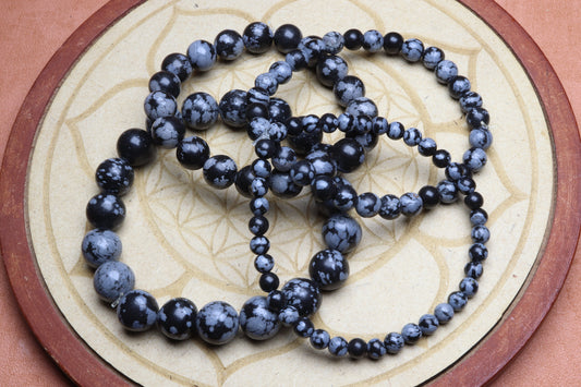 Bracelet Obsidienne Neige