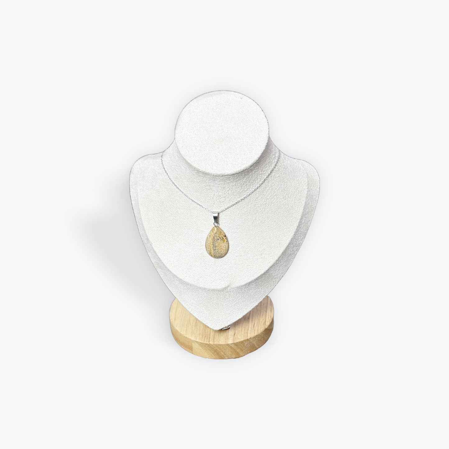 Pendentif jaspe paysage goutte